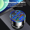 Car Charger Adapter with Voltage Display 6 in 1